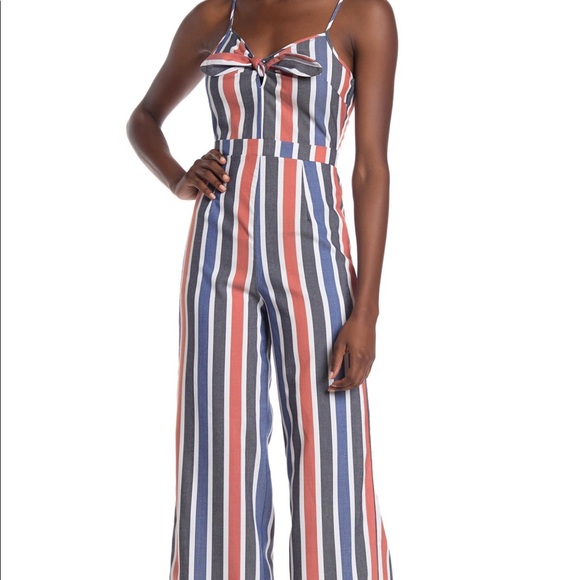Romeo & Juliet Couture Pants - Striped Jumsuit